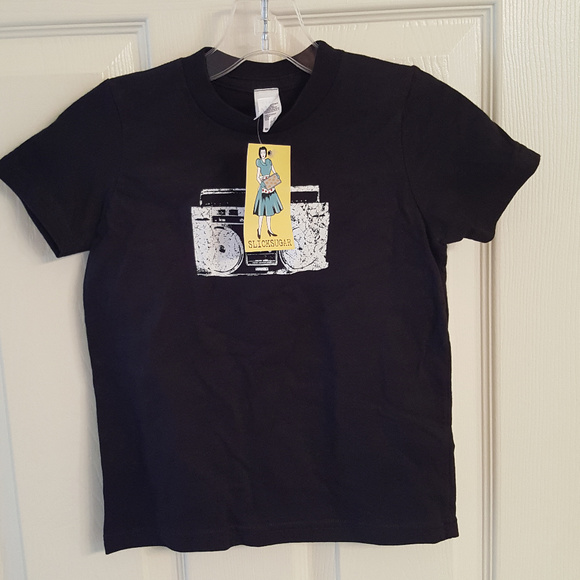 BOOMBOX Tee Shirt NWT 4T Black SlickSugar Designer Kids Wear Hip Hop - Picture 3 of 4